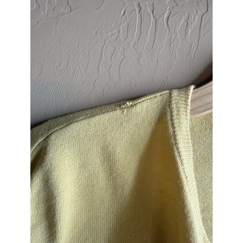 Pendleton‎ Vtg 100% Cotton Yellow Button Up Cardigan Large - Picture 3 of 4